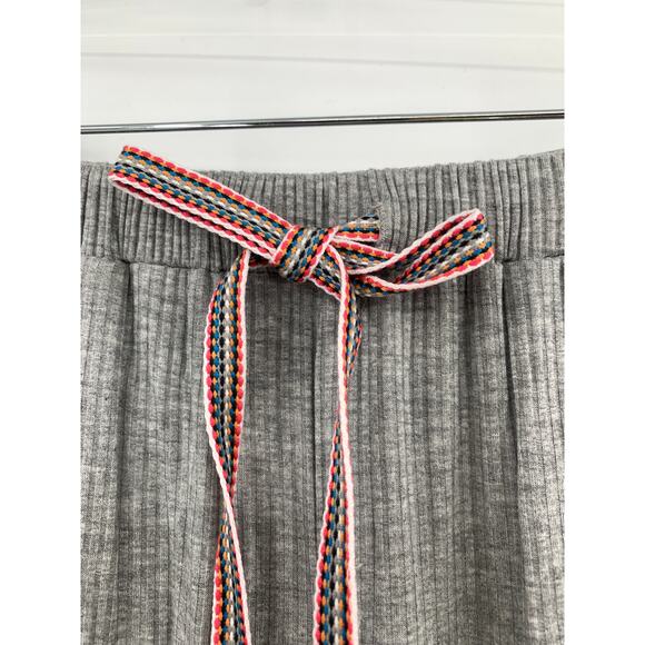 2/$30 FORTUNE Swimwear Pants Size S Gray Loungewear Pants Ribbon Tie Waist - Picture 3 of 7